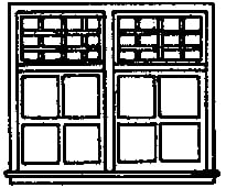 Grandt Line Products 5208 Windows -- Double Hung 85 X 48’ Scratch Building Supplies