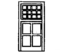 Grandt Line Products 5209 Windows -- Double-Hung 16-Pane Scale 34 X 67’ 86.4 170Cm Pkg(7) Scratch