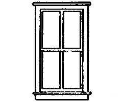 Grandt Line Products 5215 Windows -- Double 4-Pane Scale 30 X 62’ 76.2 157Cm Pkg(8) Scratch