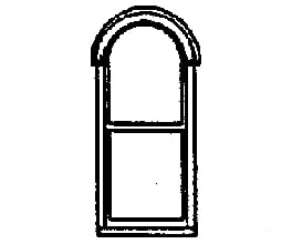 Grandt Line Products 5230 Windows -- Round Top 2 X 6’ Scratch Building Supplies