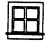 Grandt Line Products 5239 Windows -- Single-Sash 4-Pane Scale 28 X 26’ 71.1 66Cm Pkg(4) Scratch