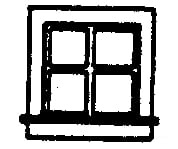 Grandt Line Products 5239 Windows -- Single-Sash 4-Pane Scale 28 X 26’ 71.1 66Cm Pkg(4) Scratch
