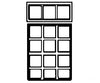 Grandt Line Products 5245 Windows Pkg(4) -- Window/Transom Set Scratch Building Supplies