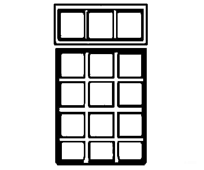 Grandt Line Products 5245 Windows Pkg(4) -- Window/Transom Set Scratch Building Supplies