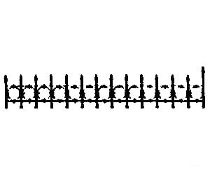 Grandt Line Products 5246 Widow’s Walk Iron Railing Pkg(4) Scratch Building Supplies