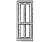 Grandt Line Products 5250 Windows -- Double-Hung 4-Pane Pkg(8) Scratch Building Supplies