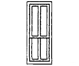 Grandt Line Products 5250 Windows -- Double-Hung 4-Pane Pkg(8) Scratch Building Supplies