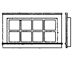 Grandt Line Products 5251 Windows -- Horizontal Pkg(8) Scratch Building Supplies