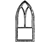 Grandt Line Products 5254 Windows -- Gothic 4-Pane Pkg(8) Scratch Building Supplies