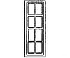 Grandt Line Products 5255 Windows -- Double-Hung 8-Pane Pkg(8) Scratch Building Supplies