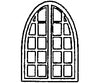 Grandt Line Products 5256 Windows -- 20-Pane Arched Scratch Building Supplies