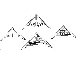 Grandt Line Products 5258 Gable Trim Assortment -- 4 Styles 2 Each Scratch Building Supplies