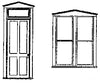 Grandt Line Products 5259 Windows -- Peaked Top Window/Door Set Scratch Building Supplies