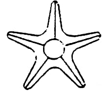 Grandt Line Products 5270 Nut-Bolt-Washer Casting -- Star-Shaped Retainers Scratch Building Supplies