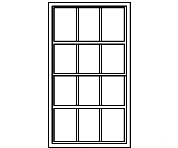 Grandt Line Products 5276 Masonry Windows Pkg(8) -- 6-Over-6 Scale 36 X 68’ 91.4 173Cm Scratch