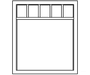 Grandt Line Products 5281 Commerical Windows -- 5-Light 63 X 75’ Pkg(4) Scratch Building Supplies