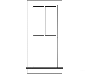 Grandt Line Products 5285 Double Hung Windows -- 2-Over-1 Scale 28 X 64’ 71.1 163Cm Pkg(9)