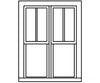 Grandt Line Products 5286 Double-Hung Windows -- 2-Over-1 Scale 42 X 62’ 107 157Cm Pkg(6) Scratch