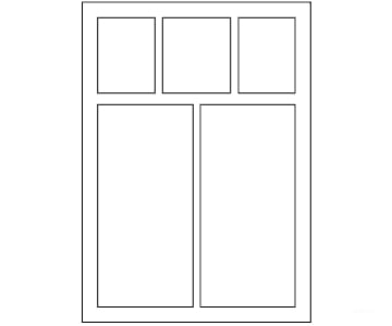 Grandt Line Products 5287 Window For Pool Hall -- 3-1 Light Scale 56 X 82’ 132 208Cm Pkg(4)