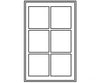 Grandt Line Products 5289 6-Light Masonry Windows -- Scale 42 X 72’ Pkg(6) Scratch Building Supplies