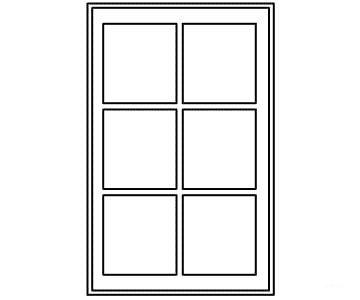 Grandt Line Products 5289 6-Light Masonry Windows -- Scale 42 X 72’ Pkg(6) Scratch Building Supplies