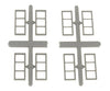 Grandt Line Products 5300 Horizontal Window 3-Pane Pkg(8) Scratch Building Supplies