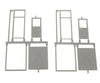 Grandt Line Products 5301 Paneled Door Set W/Transom & Crossbraced Pkg(2) Scratch Building Supplies