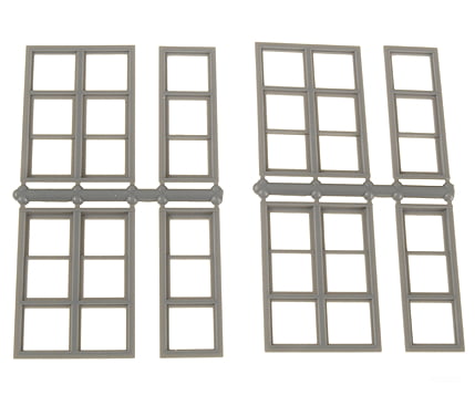 Grandt Line Products 5302 Windows -- Double-Hung 30 X 88’ & 3-Pane 64 Pkg(4) Scratch Building