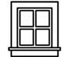 Grandt Line Products 5305 Window Attic 4-Pane -- 27’ X 30’ Scratch Building Supplies