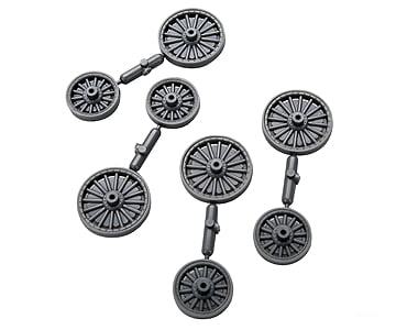 Grandt Line Products 5306 Circus Wagon Wheels -- Sunburst (Tableux/Parade) Type - Two Complete Sets