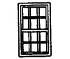 Grandt Line Products 8004 Windows -- Double-Hung 12-Pane - Scale 5 X 8’ 1.5 2.4M Pkg(8) Scratch