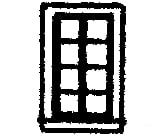 Grandt Line Products 8005 Windows -- Double-Hung 8-Pane - Scale 27 X 48’ 68.6 122Cm Pkg(16)