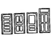 Grandt Line Products 8006 Doors -- Assorted - 36’ 91.4Cm Wide Pkg(6) Scratch Building Supplies