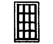 Grandt Line Products 8008 Windows -- Double-Hung 12-Pane - Scale 36 X 64’ 91.4 163Cm Pkg(12)