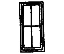 Grandt Line Products 8013 Factory Windows -- Double-Hung 4-Pane Scale 44 X 92’ 112 234Cm Pkg(8)