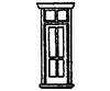 Grandt Line Products 8017 Doors -- Victorian Depot W/Transom 32’ Wide 8Pk Scratch Building Supplies