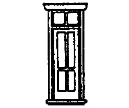 Grandt Line Products 8017 Doors -- Victorian Depot W/Transom 32’ Wide 8Pk Scratch Building Supplies