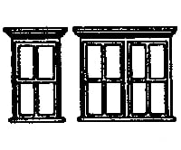 Grandt Line Products 8020 Windows -- Victorian Set Pkg(4) Scratch Building Supplies