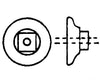 Grandt Line Products 139 1-1/2’ Nut W/4’ Cast Iron Washer -- Cored For.020’ Wire Detaling Parts