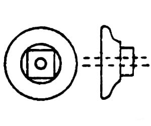 Grandt Line Products 139 1-1/2’ Nut W/4’ Cast Iron Washer -- Cored For.020’ Wire Detaling Parts