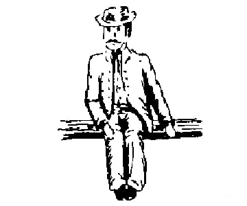 Grandt Line Products 3031 Cast Metal Figure -- Seated Man W/Felt Hat Figures