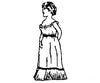 Grandt Line Products 3036 Cast Metal Figure -- ’Fille De Joie’ Figures
