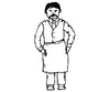 Grandt Line Products 3042 Cast Metal Figure -- Bartender/Storekeeper Figures