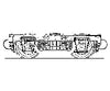 Grandt Line Products 3054 Passenger Car Trucks -- Rio Grande (Wood Bolster) 1 Pair Couplers &