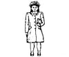 Grandt Line Products 3096 Cast Metal Figure -- 1940S Walking Lady Figures