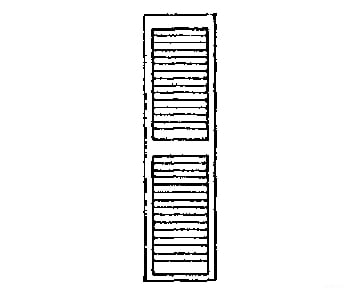 Grandt Line Products 3543 Louvered Window Shutters -- 17 X 64’ Scratch Building Supplies