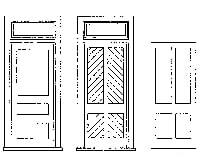 Grandt Line Products 3608 Rio Grande Waiting Room Doors -- With Frame Scratch Building Supplies