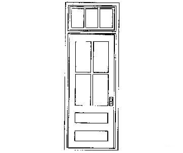 Grandt Line Products 3612 Factory Front Door W/Transom For Masonry Buildings -- 39 X 92’ Scratch