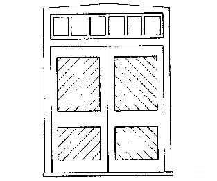 Grandt Line Products 3618 Freight Door -- With Transom - 72’ Wide Scratch Building Supplies