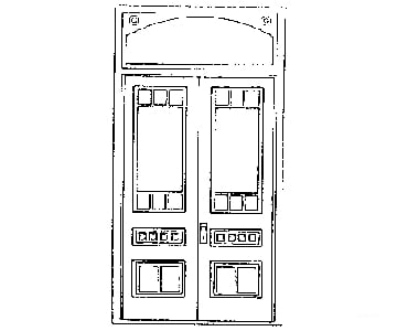Grandt Line Products 3623 Victorian Door W/Transom Scratch Building Supplies